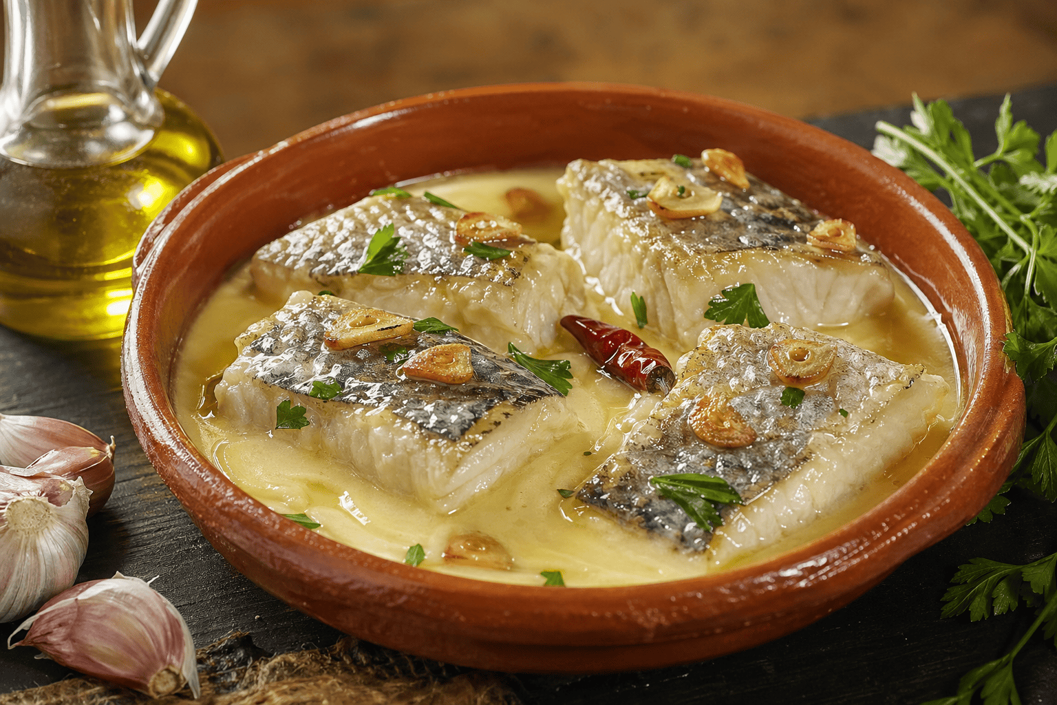 Bacalao al pil pil: la salsa que ligua correctamente