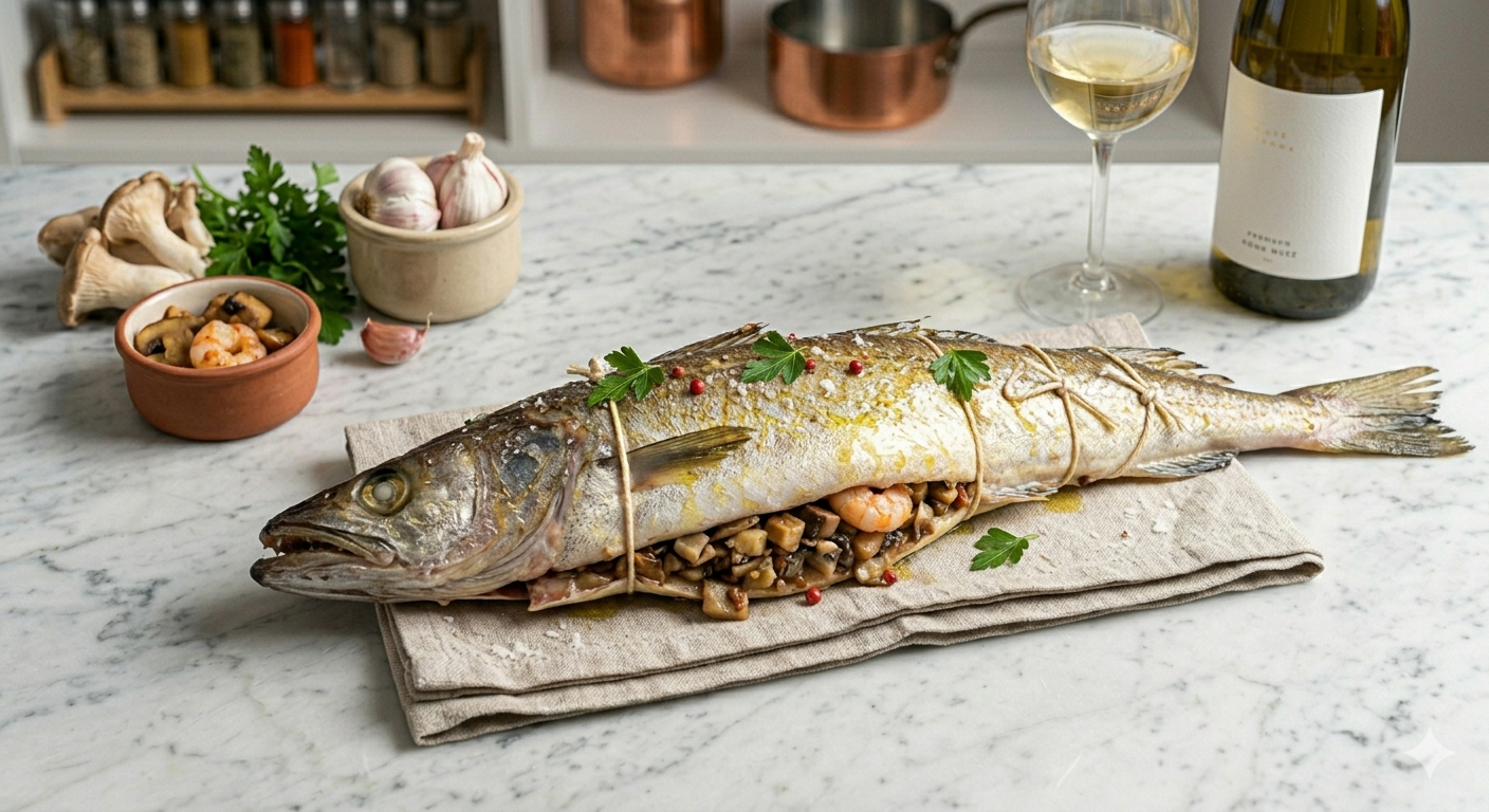 Merluza Rellena . Un plato sofisticado y festivo para ocasiones especiales