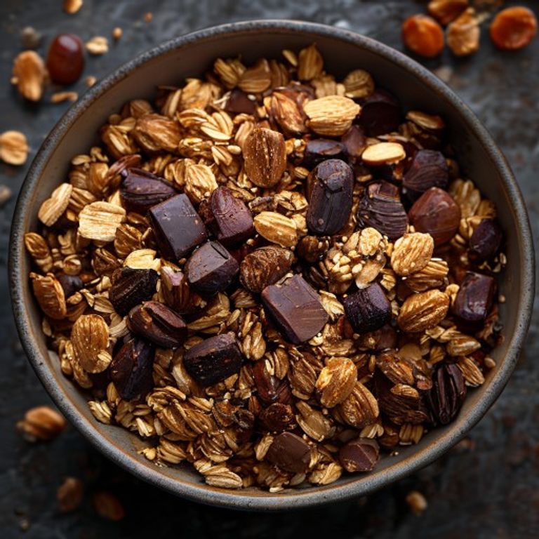 Granola casera con frutos secos y chocolate: adiós a la del súper